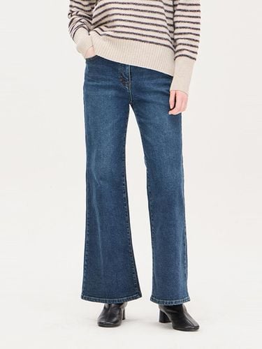 Fleece-lined Slim-fit Bootcut Denim Pants (SADP42461DB) - Benetton - Modalova