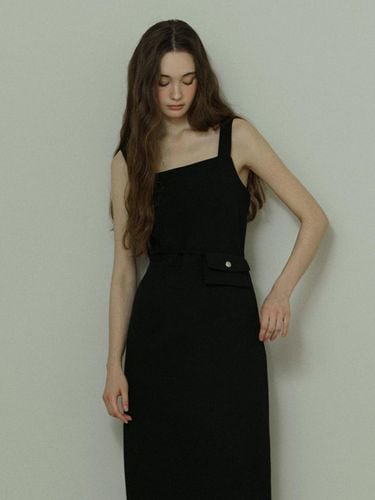 Belt Layered H-line Long Dress [] - ADAUL - Modalova