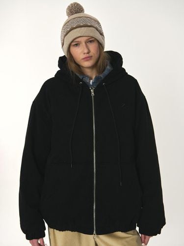 Hooded Balloon Corduroy Quilted Two-Way Jacket [] - SOMEPLACE - Modalova