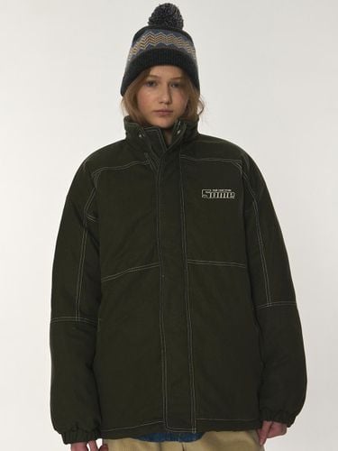 Stitch Line Overfit Half Down Padding Jacket [] - SOMEPLACE - Modalova