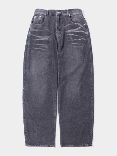 Damage Washing Curved Wide Balloon Fit Corduroy Pants [] - SOMEPLACE - Modalova