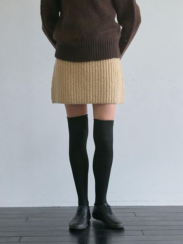 Mini A-line Alpaca Wool Skirt [] - THINK PLANT - Modalova