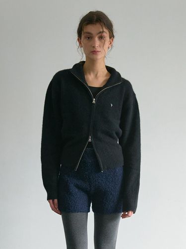 Zip-up Textured Luxurious Cardigan [] - THINK PLANT - Modalova