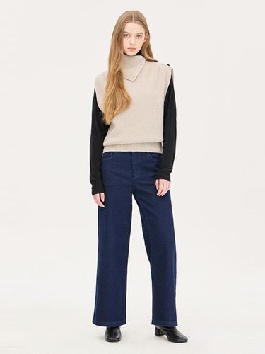 Wool Blend Turtleneck Oversized Vest (SAKP55461LG) - Sisley - Modalova