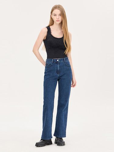 Stretch Fleece Lined Boot-Cut Denim Pants (SADP41461DB) - Sisley - Modalova