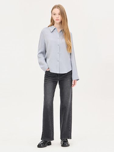 Regular Fit Tencel Twill Blouse (SAWS39461BL) - Sisley - Modalova