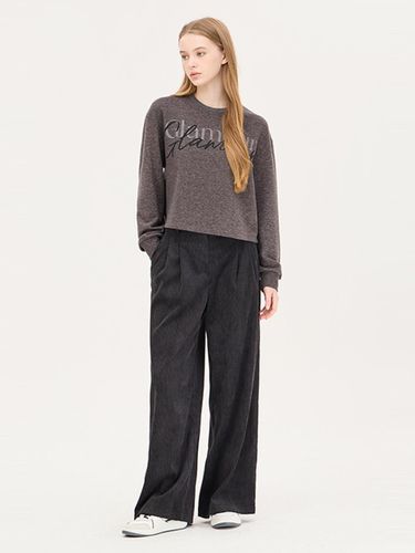 Corduroy Two-Pleat Wide-Leg Pants (SAPT48461BK) - Sisley - Modalova