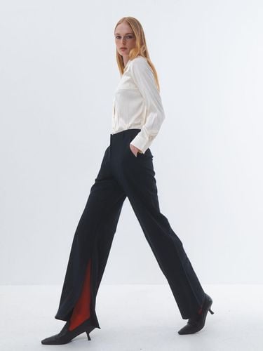 Slim Fit Side Split Semi-Wide Trousers [] - Emin & Paul - Modalova