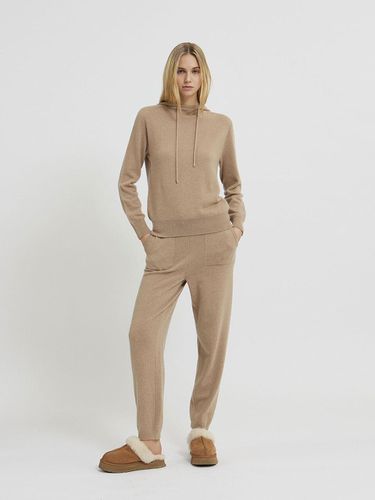 Cashmere 100% Basic Tapered Jogger Pants [Beige] - Mare di mari - Modalova