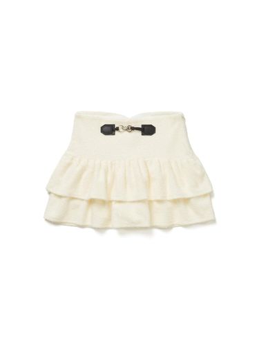 Snowflake Tiered Mini Skirt Pants [Beige] - MOIFAIRE - Modalova