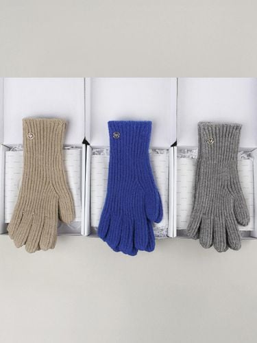 Wool-Touch Premium Elastic Fingerless Gloves - MOMET - Modalova