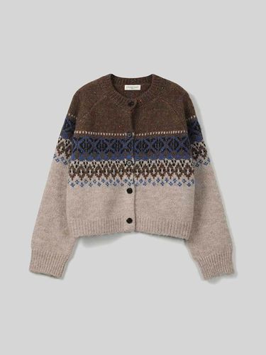 Nordic Wool Blend Snowflake Pattern Cardigan [] - Studio Salt - Modalova