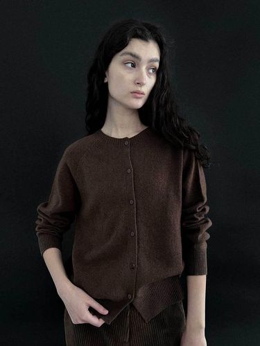 Wool Blend Whole Garment Round Neck Cardigan [] - Studio Salt - Modalova