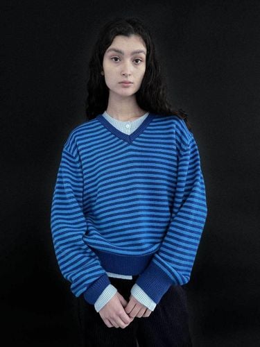 Wool Blend Stripe V-neck Pullover [] - Studio Salt - Modalova