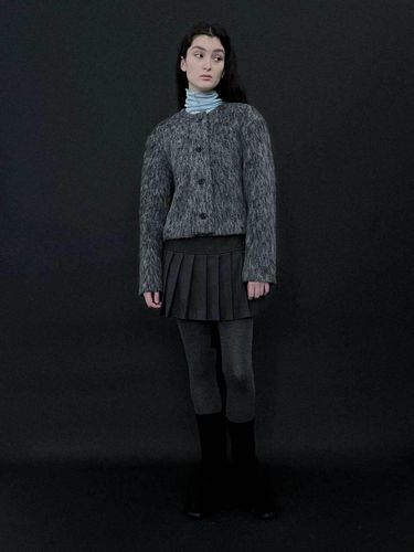 Wool Pleated Mini Skirt [Charcoal] - Studio Salt - Modalova