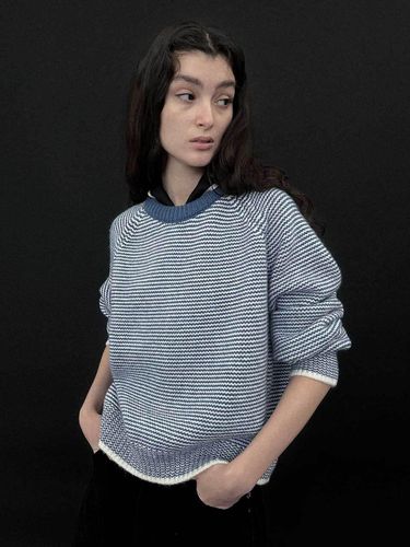 White Stripe Wool Blend Pullover [] - Studio Salt - Modalova