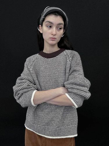 Wool Blend Stripe Relaxed Fit Pullover [] - Studio Salt - Modalova