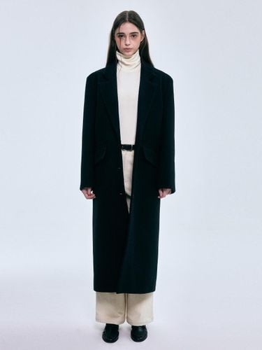 Wool Maxi Long Elegant Coat [Black] - FOVERE - Modalova