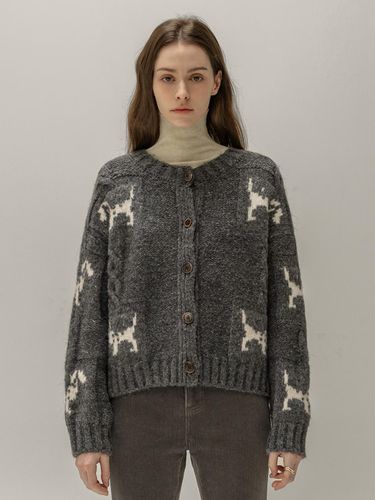 Wool Nordic Vintage Knit Cardigan [Gray] - NONANDNON - Modalova