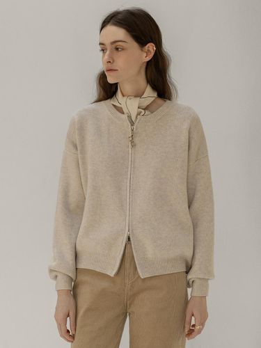 Basic Two-Way Relaxed Draping Cardigan [Light Brown] - NONANDNON - Modalova