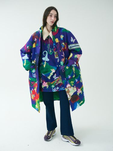 Forest Digital Print Long Puffer Coat [] - mimicAWE - Modalova