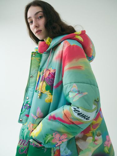 Forest Digital Print Balloon Half Length Jacket [] - mimicAWE - Modalova