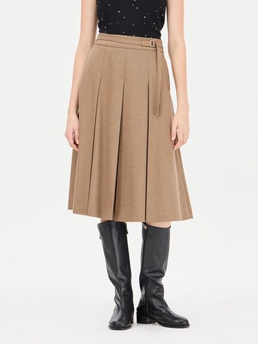 Banding Pleated Side Console Skirt [] (SASK43461BR) - Sisley - Modalova