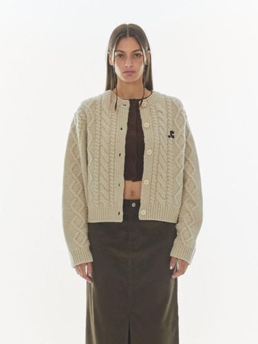 Wool Cable Knit Fisherman Cardigan [White] - Rest&Recreation - Modalova