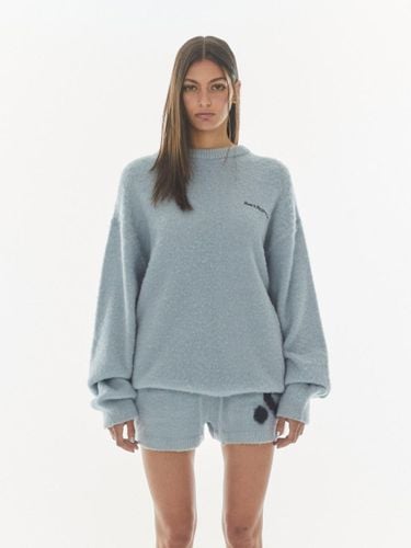 Hairy Jacquard Oversized Knit Top [Sky Blue] - Rest&Recreation - Modalova