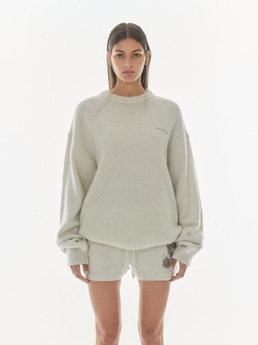 Hairy Jacquard Oversized Wool Top [Grey] - Rest&Recreation - Modalova