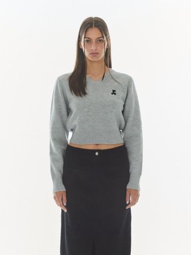 Wool V-neck Cropped Knit [Grey] - Rest&Recreation - Modalova