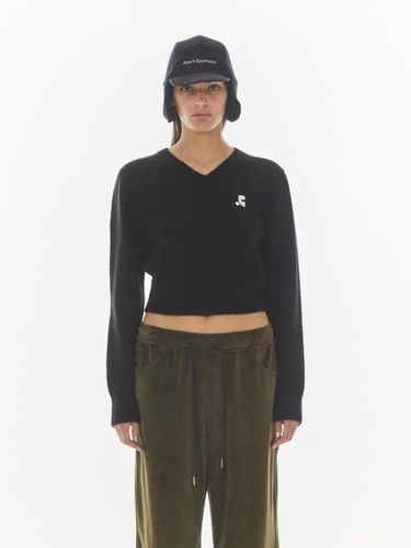 Wool V-neck Cropped Knit [Black] - Rest&Recreation - Modalova