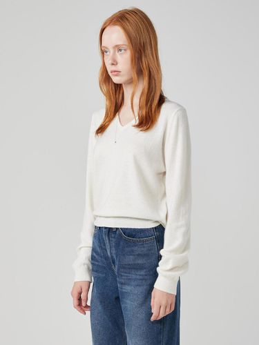 V-neck Wool Cashmere Knit [Ivory] - OVEOF - Modalova