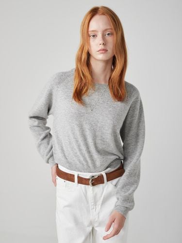 Wool Raglan Round Neck Knit [Gray] - OVEOF - Modalova