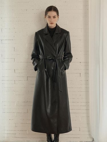 Leather Long Padded Coat (YW24C043) - FIVE AVENUE - Modalova