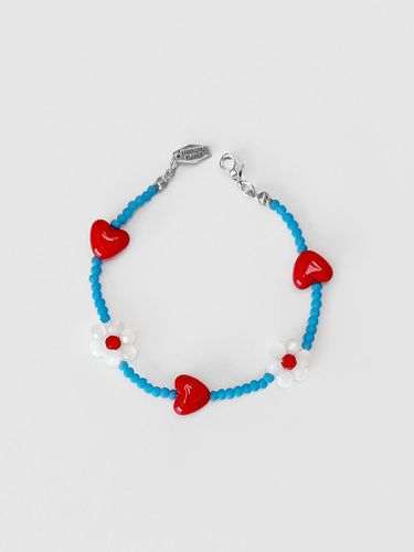 Handmade Crystal Flower Heart Bracelet - FANTASTIC PLANET - Modalova