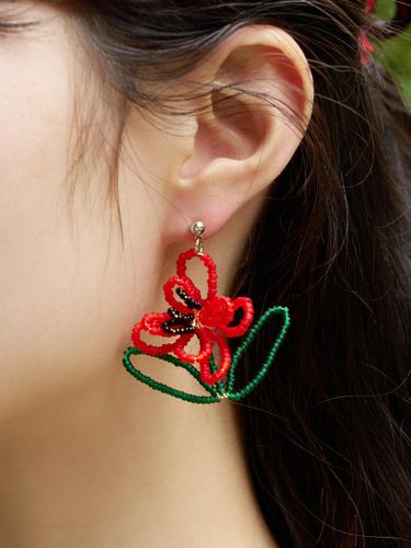 Adjustable Handmade Floral Earrings [] - FANTASTIC PLANET - Modalova