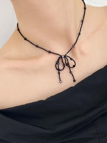 Handcrafted Adjustable Ribbon Beads Necklace [] - FANTASTIC PLANET - Modalova