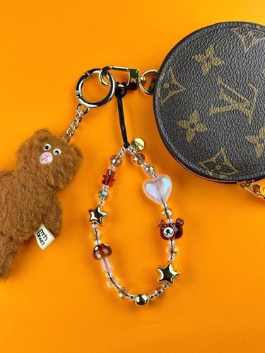 Crystal Beaded Mini Teddy Bear Strap - eclore - Modalova