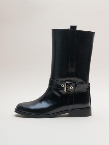 Retro Leather Classic Strap Half Boots (KW2755) - karen white - Modalova