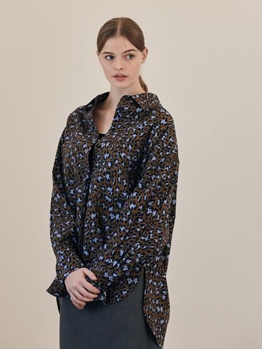 Leopard Print Overfit Cotton Shirt [] - Be dullst - Modalova