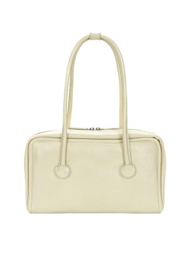 Soft Structured Leather Boston Bag [Beige Wood] - MARGESHERWOOD - Modalova