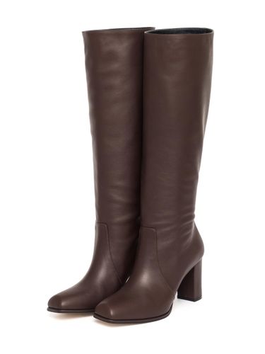 Italian Leather Slouchy Two-Way Boots [Brown] - BLANC TOE - Modalova