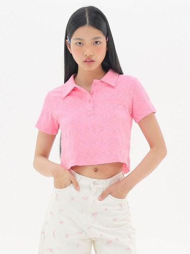 Cotton Cropped T-shirt [Pink] - JUNEJUNE SPACE - Modalova