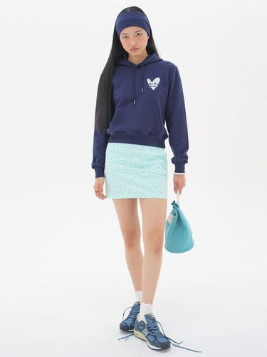 Blossom Floral Print Cotton Blend Mini Skirt [Light Blue] - JUNEJUNE SPACE - Modalova