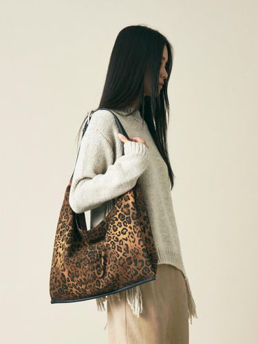 Cotton Leather Versatile Tote Bag [Leopard] - FELLO - Modalova