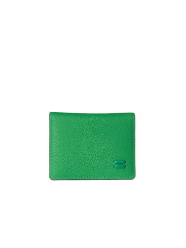 Leather Compact Flat Wallet [GREEN] - FELLO - Modalova