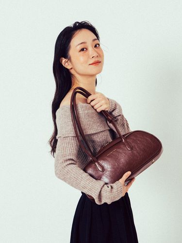 Vegan Leather Baguette Shoulder Bag [BROWN] - Paul's Boutique - Modalova