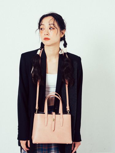 Square Gold Lock Tote Bag [Vintage Pink] - Paul's Boutique - Modalova