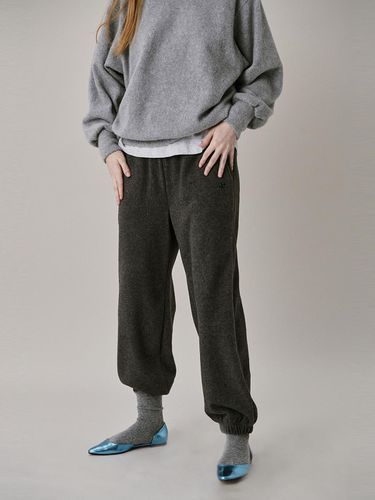 Soft High-Stretch Double Waistband Jogger Pants [Grey] - JUNEJUNE SPACE - Modalova